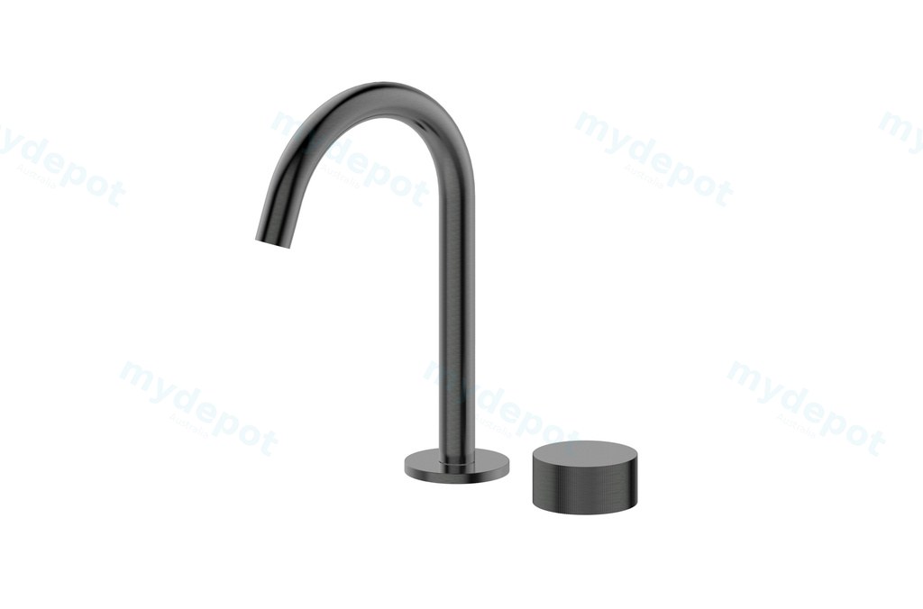 Qi Rund Progressive Rund Basin Set Burshed Gun Metal
