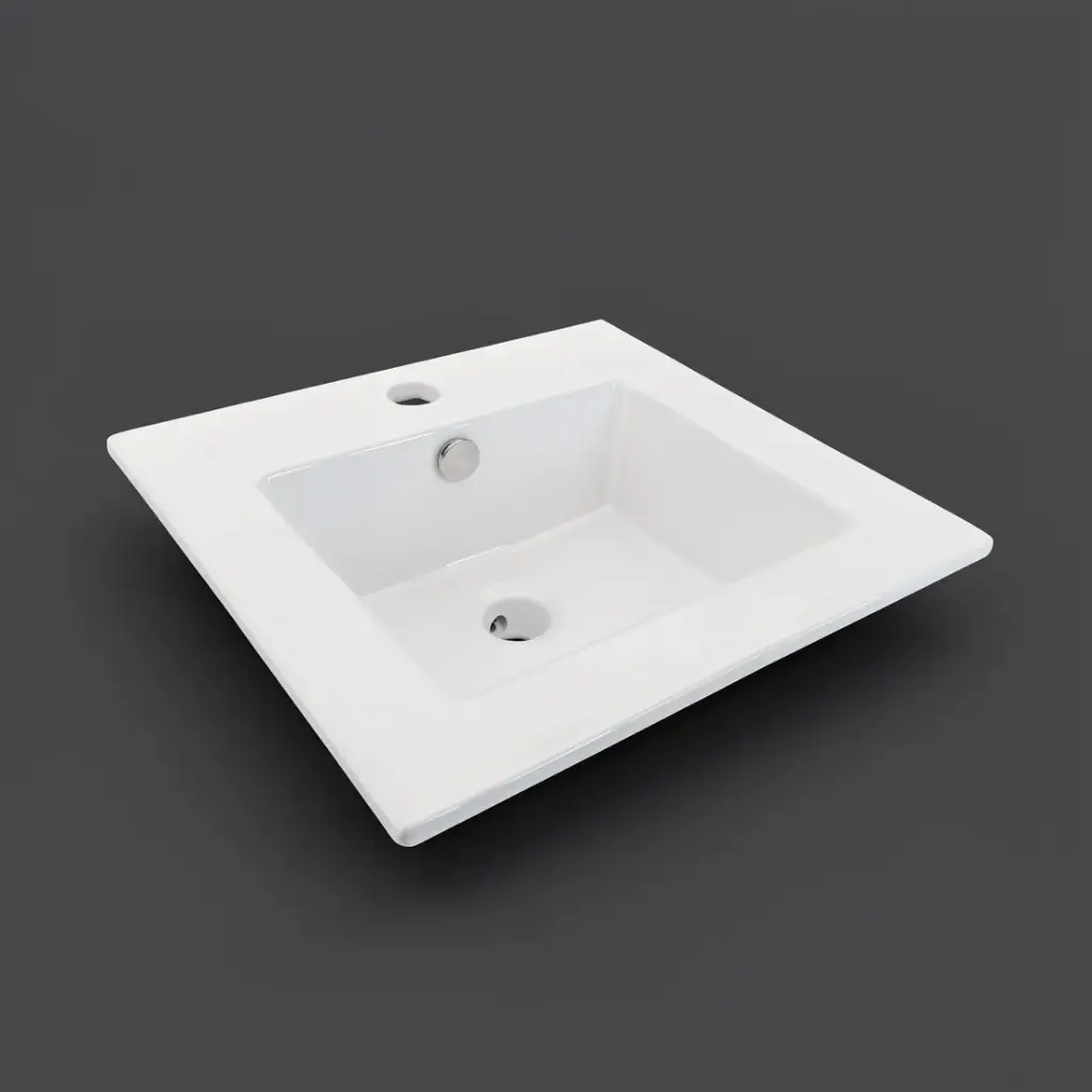 Rosa Above Counter Basin 420 x 420 x 170 mm Gloss White