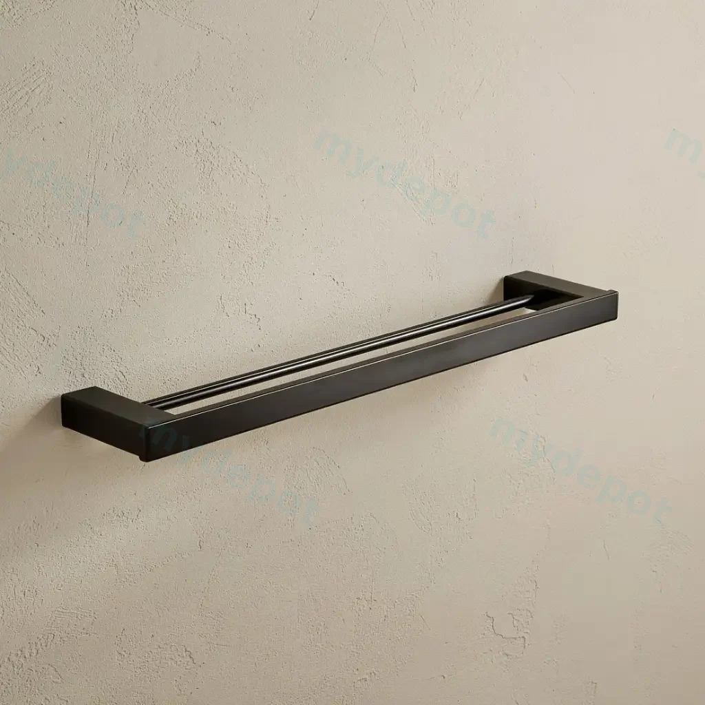 [43622] Rosa Double Towel Rail 610mm SS304 Stainless Steel(Matt Black)