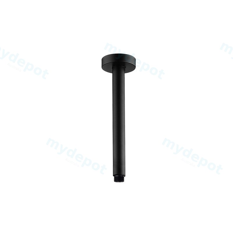 [40368] Round Black Ceiling Shower Arm 200mm