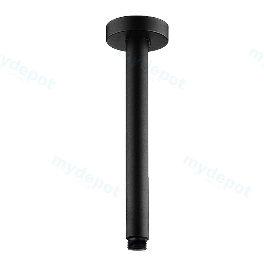 [40370] Round Black Ceiling Shower Arm 300mm