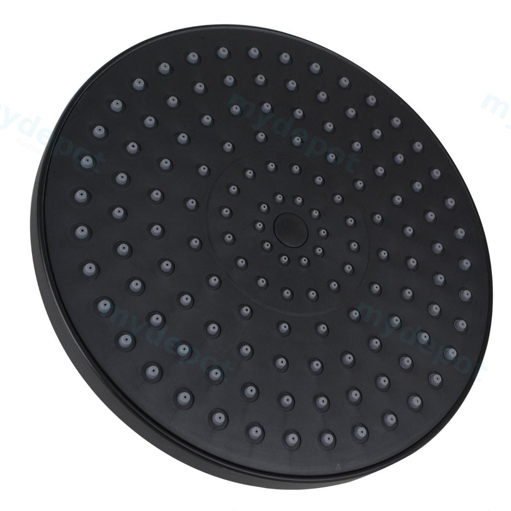 [40358] Round Black Rainfall Shower Head 200mm