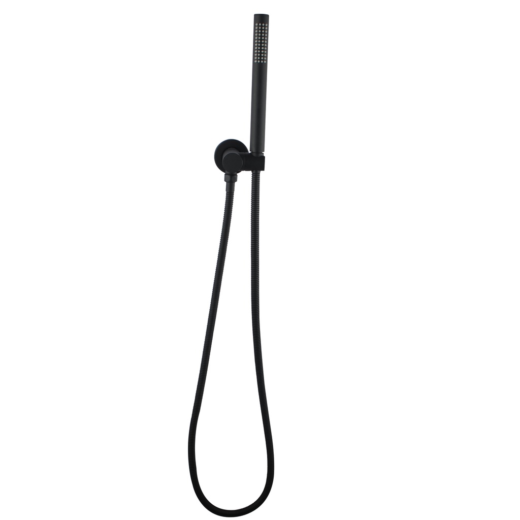 [40348] Round Black Shower Rail without Handheld Shower