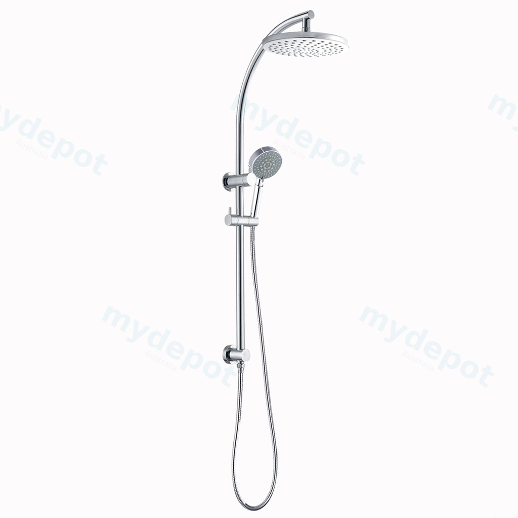[40337] Round Chrome Shower Station without Shower Head and Handheld Shower