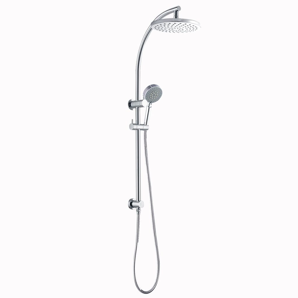 [40337] Round Chrome Shower Station without Shower Head and Handheld Shower