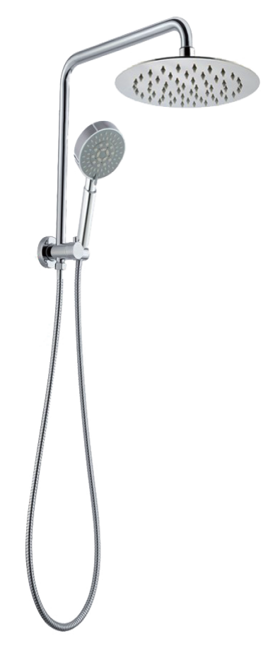 [40342] Round Chrome Shower Station without Shower Head and Handheld Shower