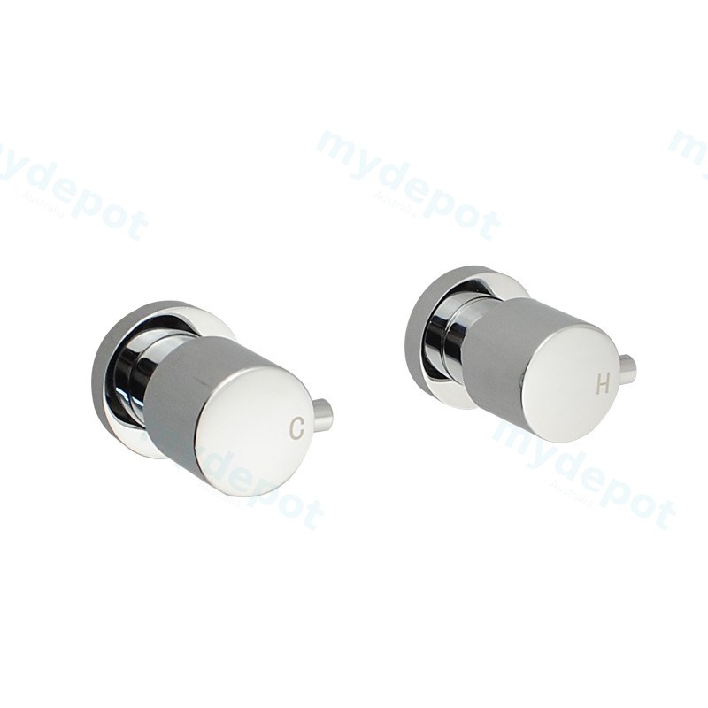 [40243] Round Chrome Shower Wall taps