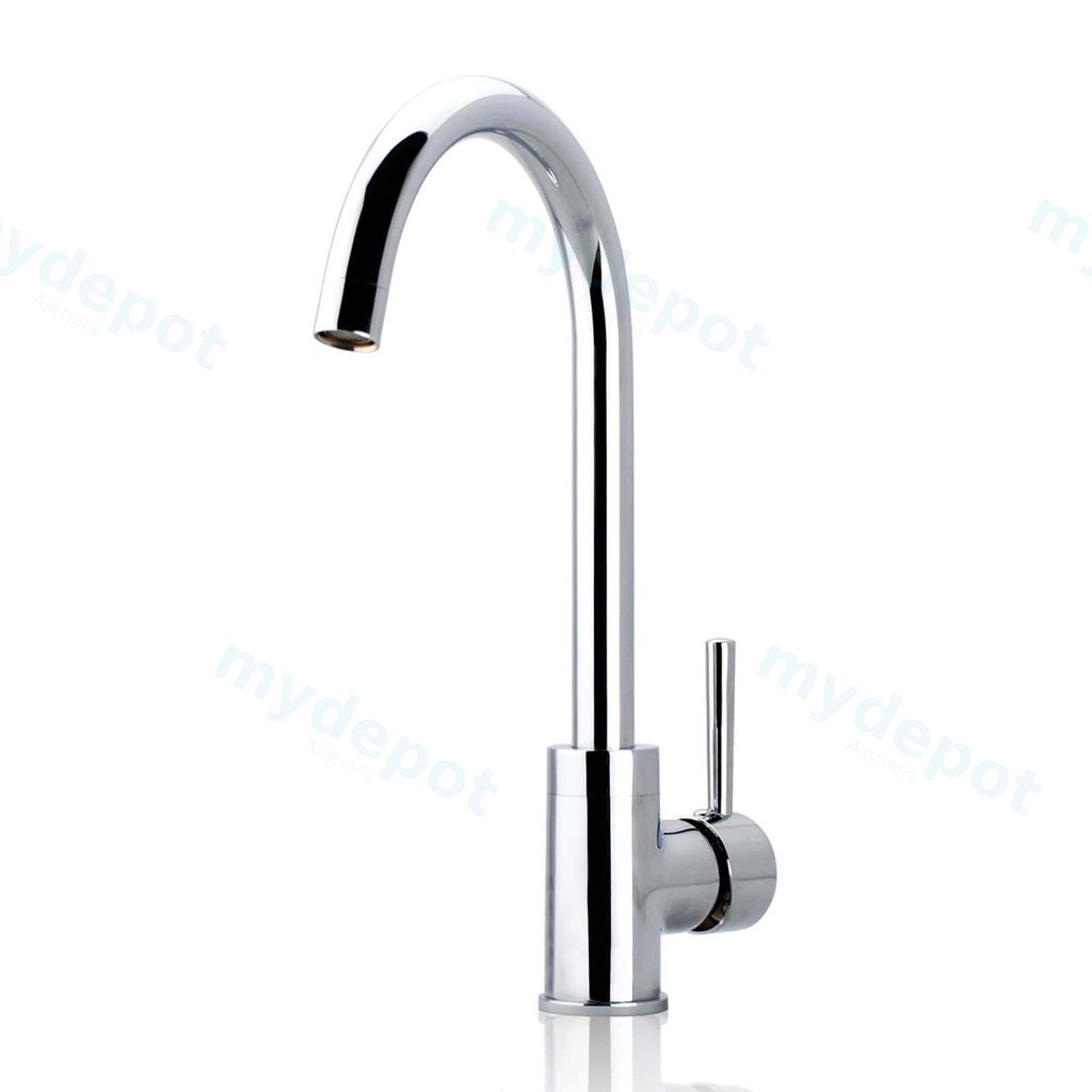 [40411] Round Chrome Standard Kitchen Sink Mixer Tap