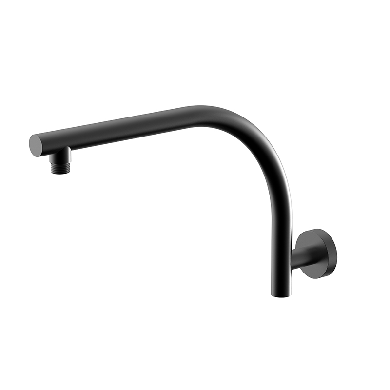 [55115] Round Curved Shower Arm Matte Black
