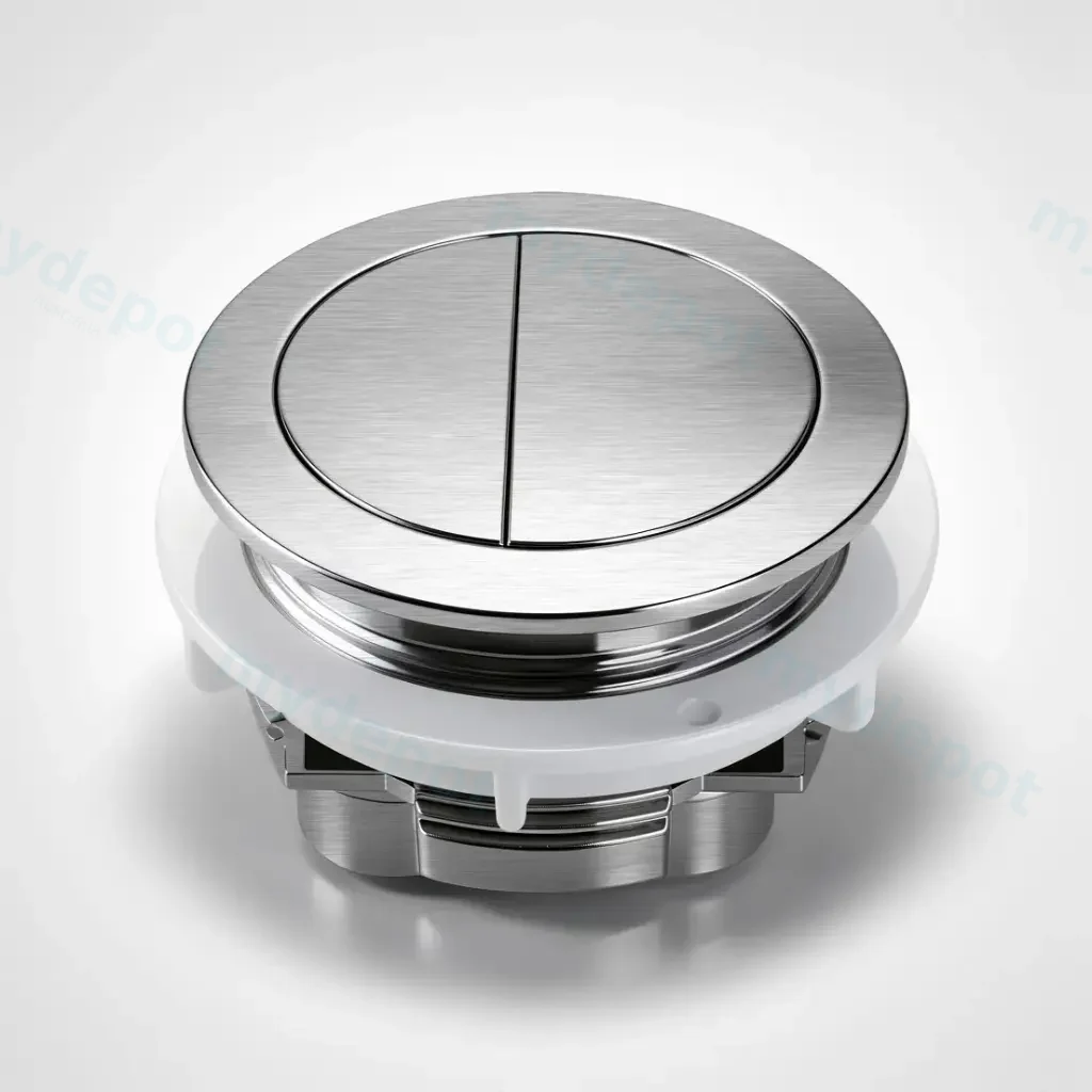 [71013/PB-RBN] Round Press Button Brushed Nickel for TPT-EDEN