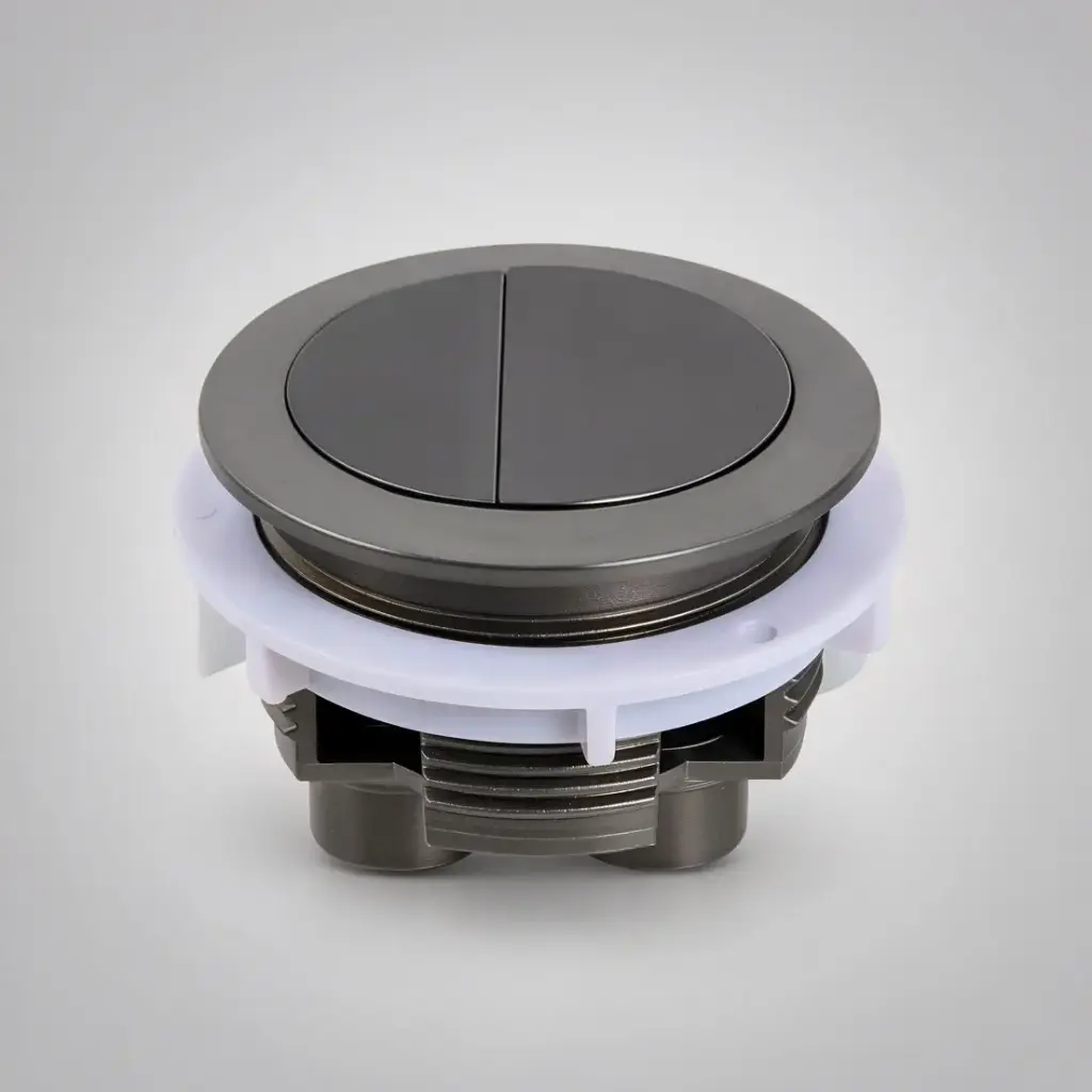 [56282] Round Press Button Gum Metal