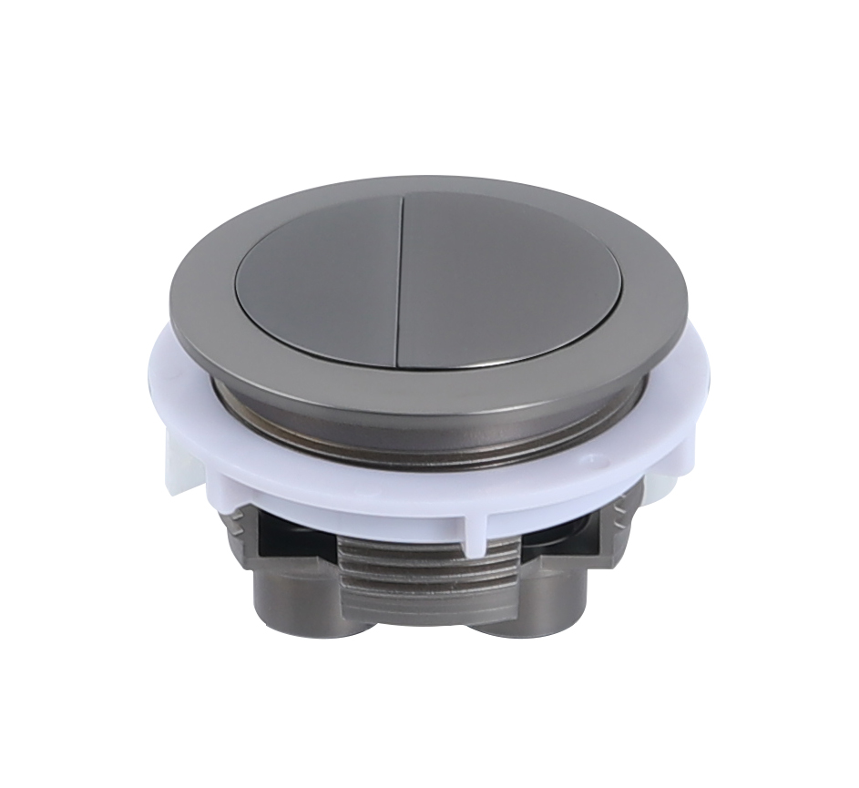 [56282] Round Press Button Gum Metal