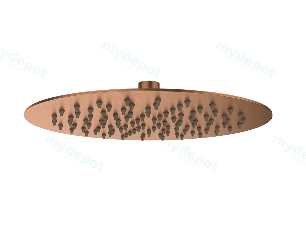 [55091] Round Rain Shower Head 250mm Brushed Bronze