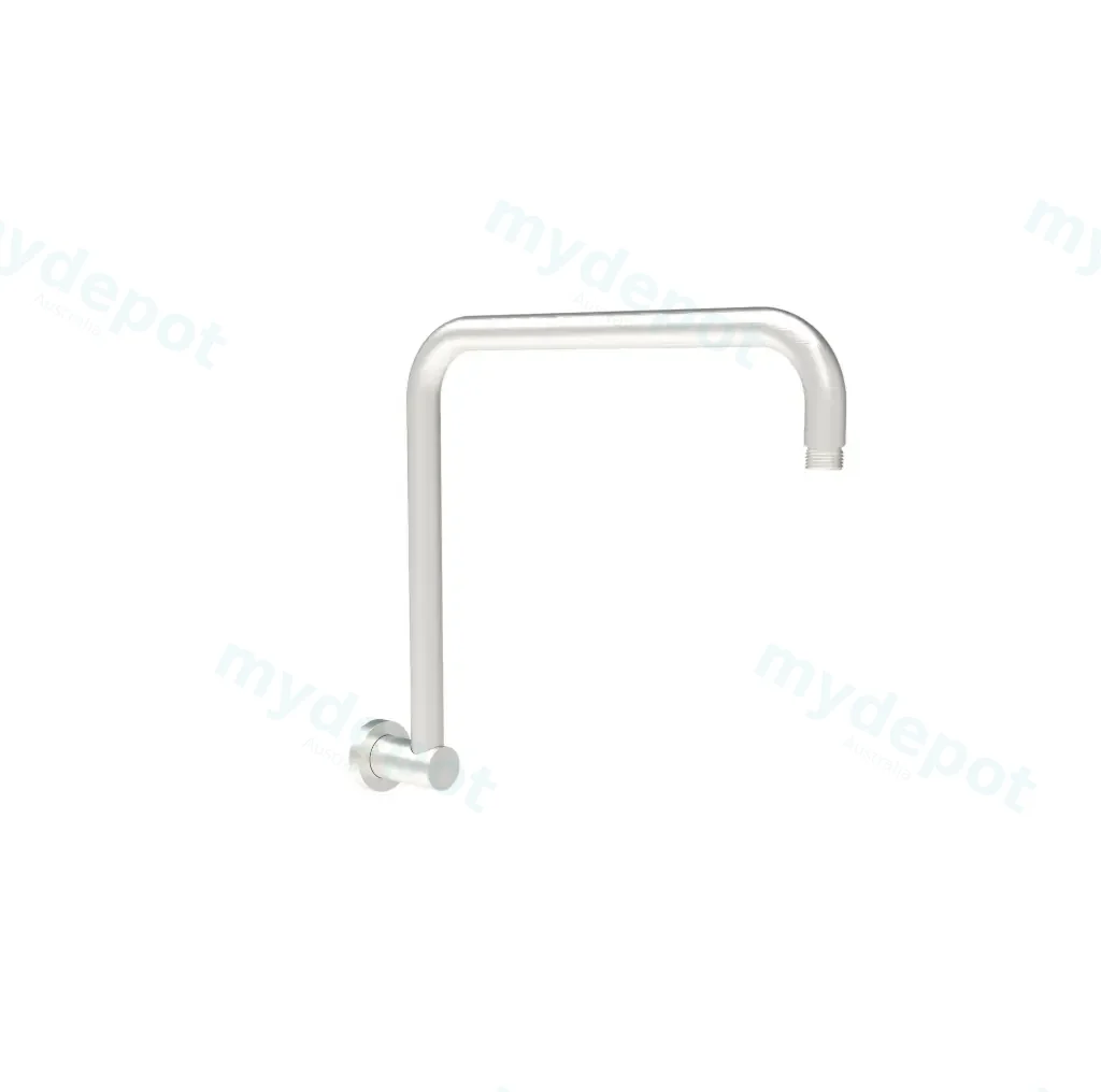 [44406] Round Rectangle Curved Shower Arm Brushed Nickel