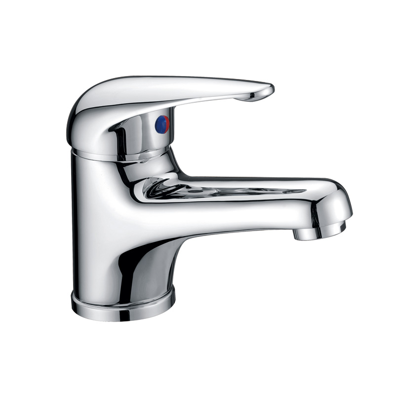 [44740] Ruby Slim Rectangle Handle Basin Mixer Lead Free Chrome