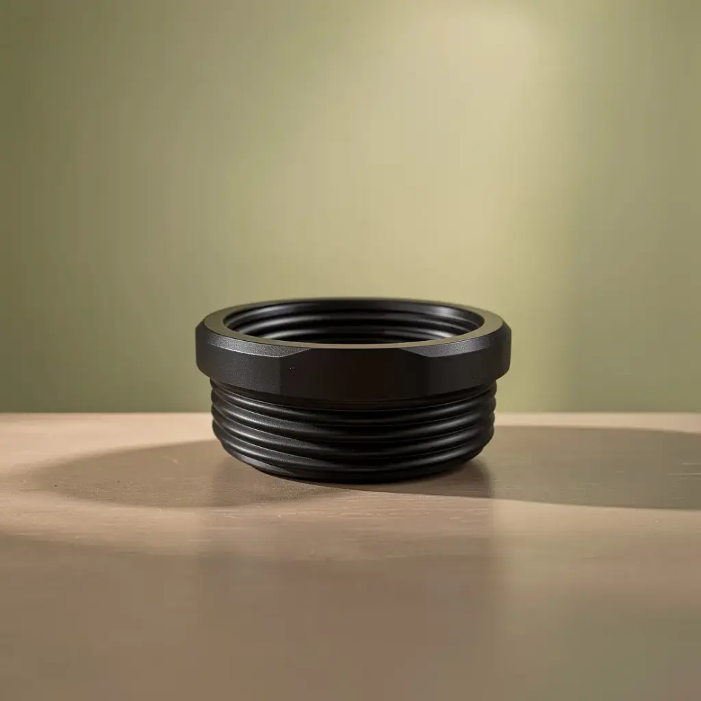 Rund Brass Bottle Trap Coupling Matte Black