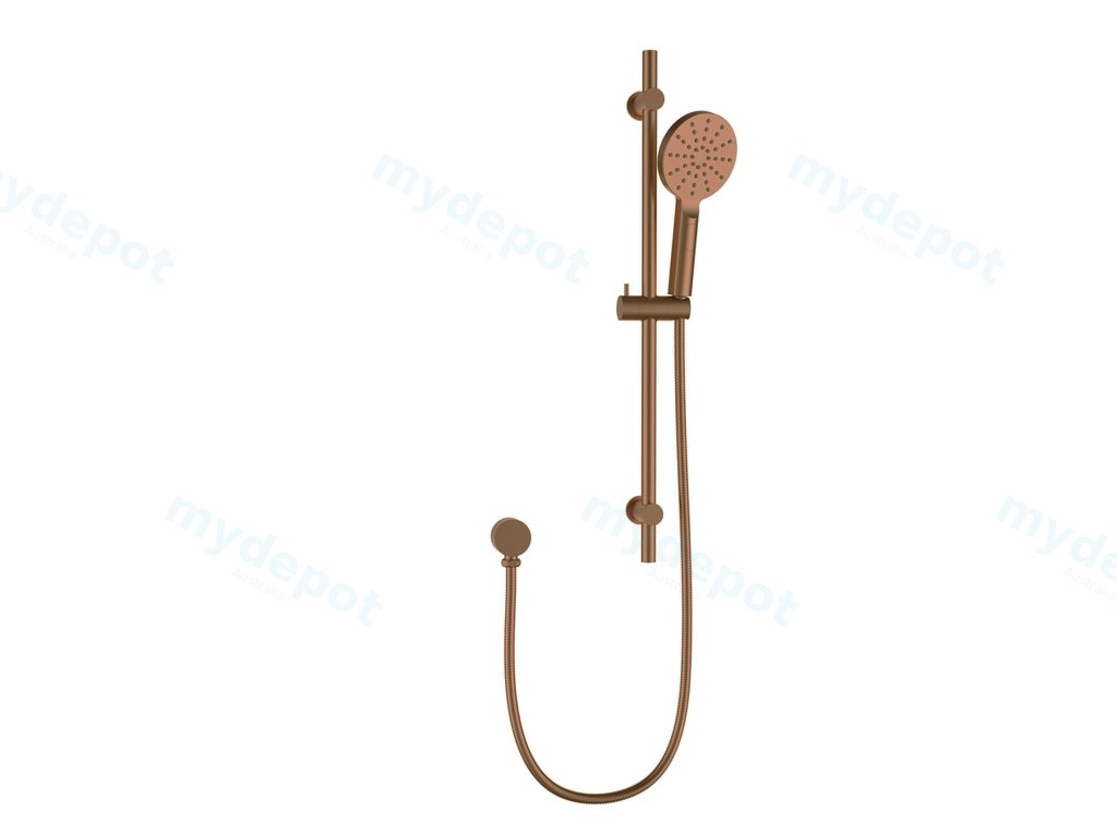 [55021] Rund Brass Brushed Bronze Sliding Rail With 3 Spray Function Hand Shower Head