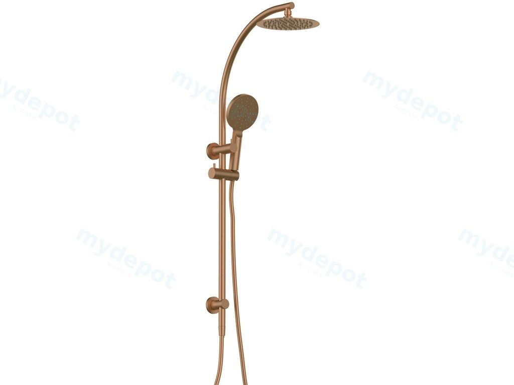 [55059] Rund Brushed Bronze Sliding Rail With 3 Spray Function Hand Shower
