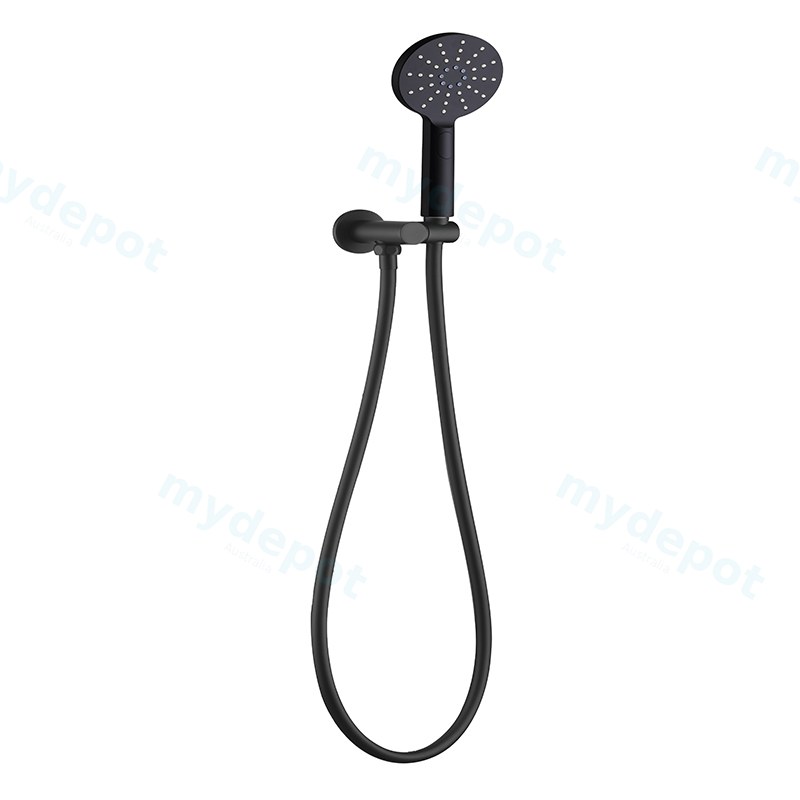 Rund Matte Black 3 Spray Hand Shower On Bracket