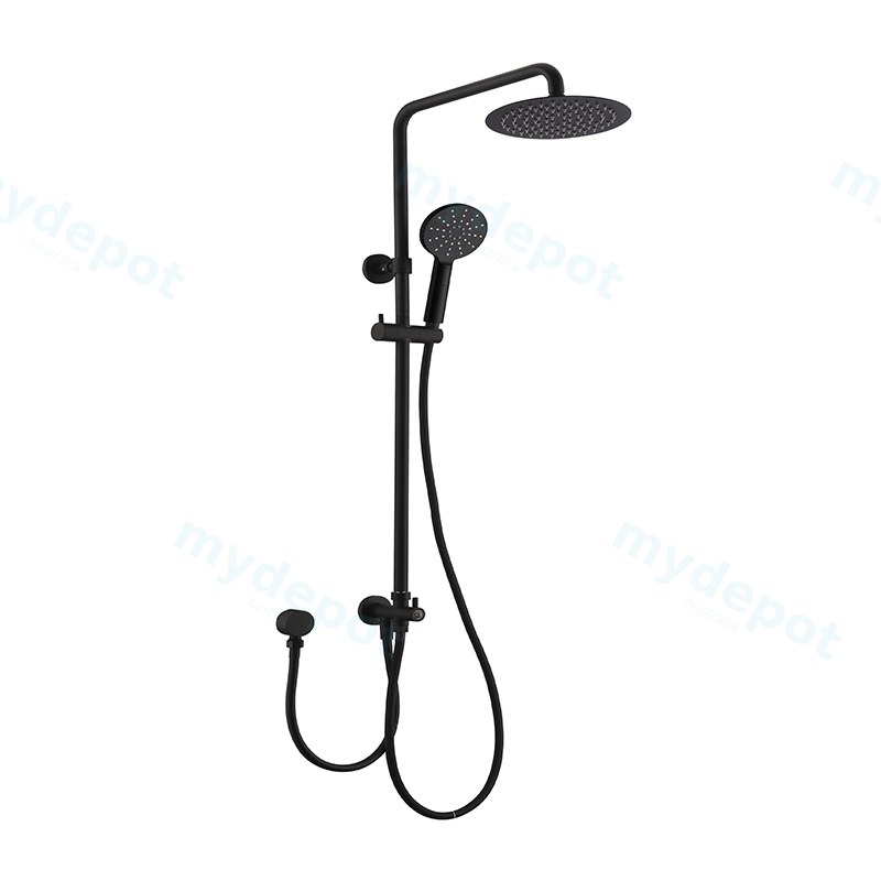 [55047] Rund Matte Black Sliding Rail With 3 Spray Function Hand Shower