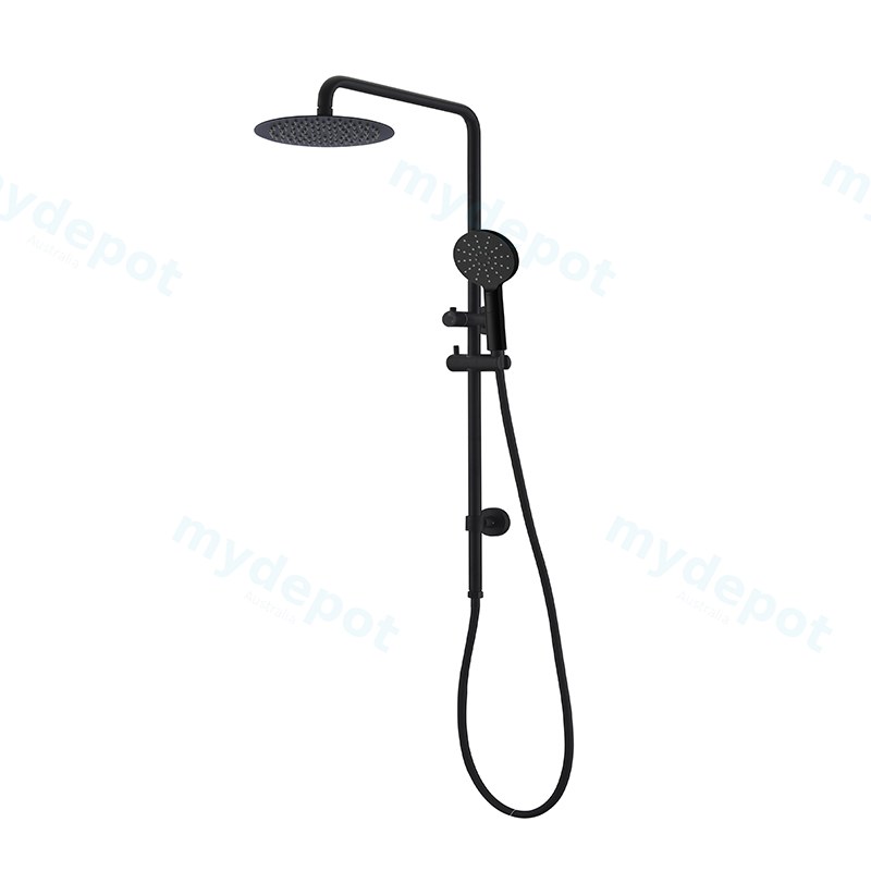[55049] Rund Matte Black Sliding Rail With 3 Spray Function Hand Shower