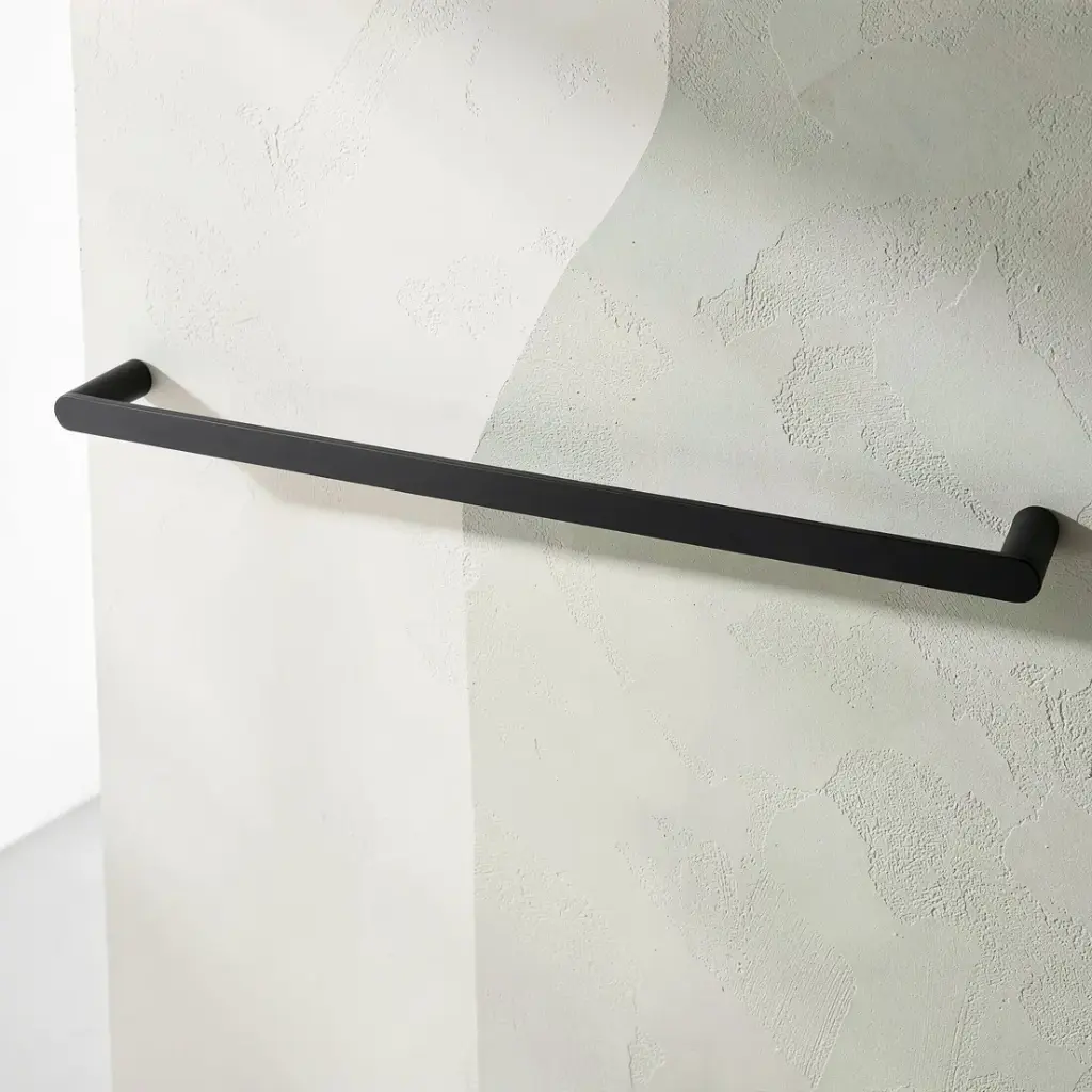 [40031] Rushy Black Single Towel Rail 800mm