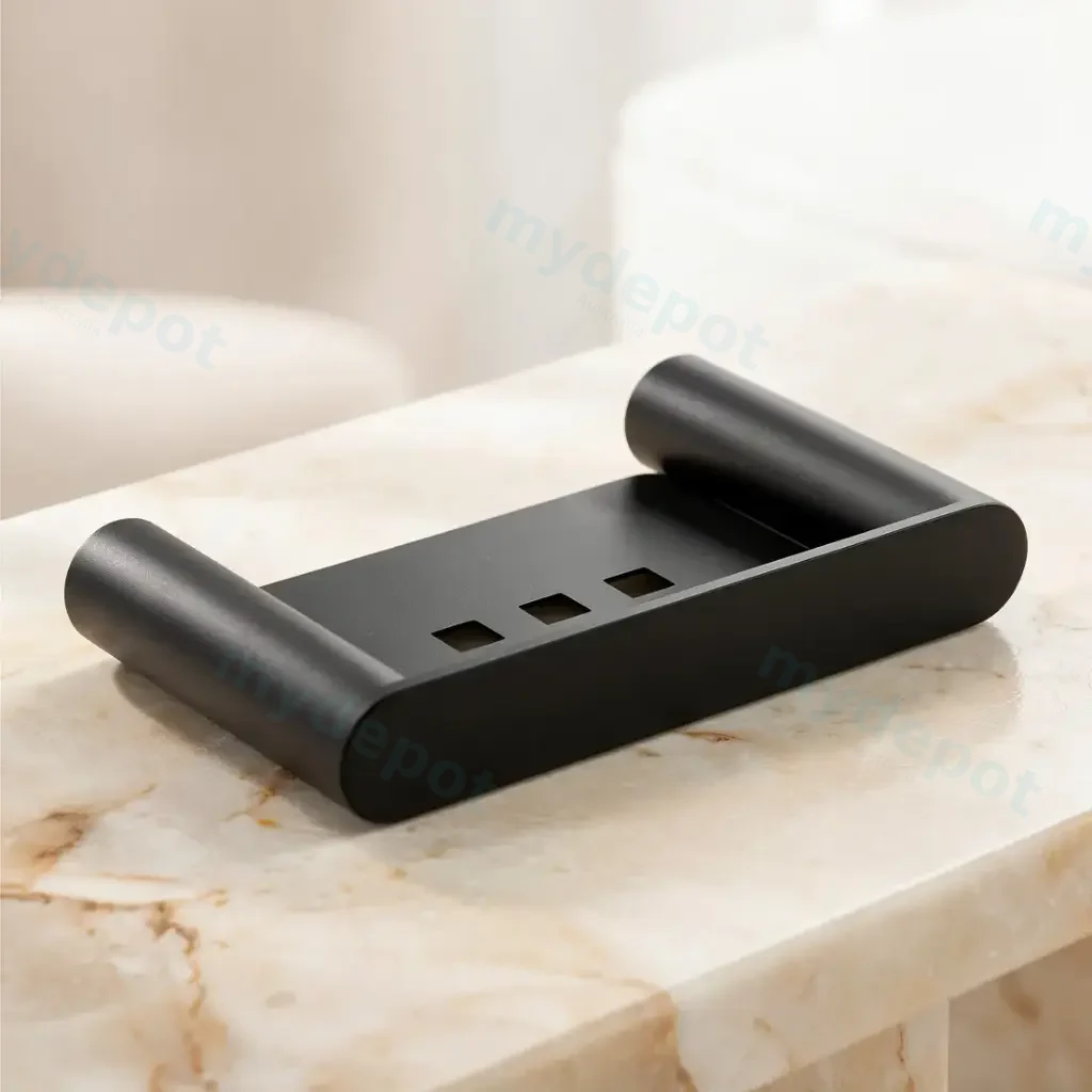 [40047] Rushy Black Soap Dish Holder