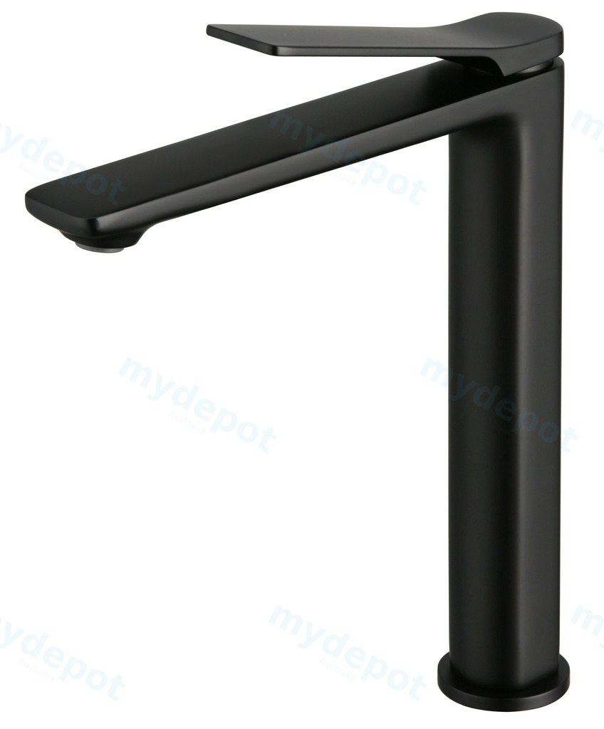 [40007] Rushy Black Tall Basin Mixer