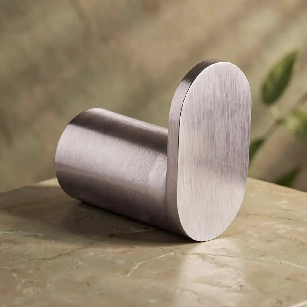 Rushy Brushed Nickel Round Robe Hook