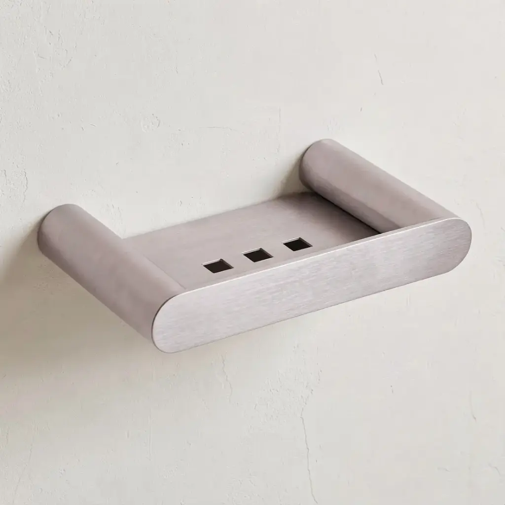 [40049] Rushy Brushed Nickel Soap Dish Holder