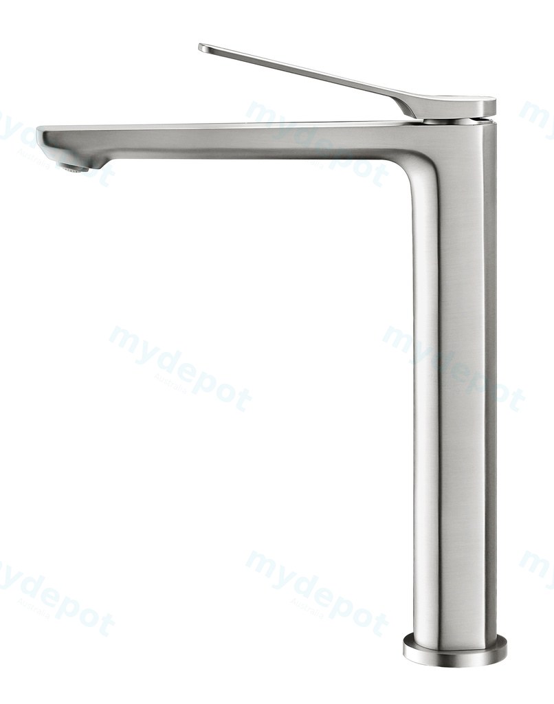 [40009] Rushy Brushed Nickel Tall Basin Mixer