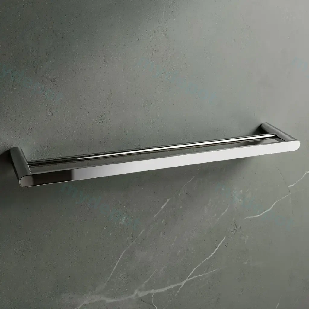 Rushy Chrome Double Towel Rail 800mm