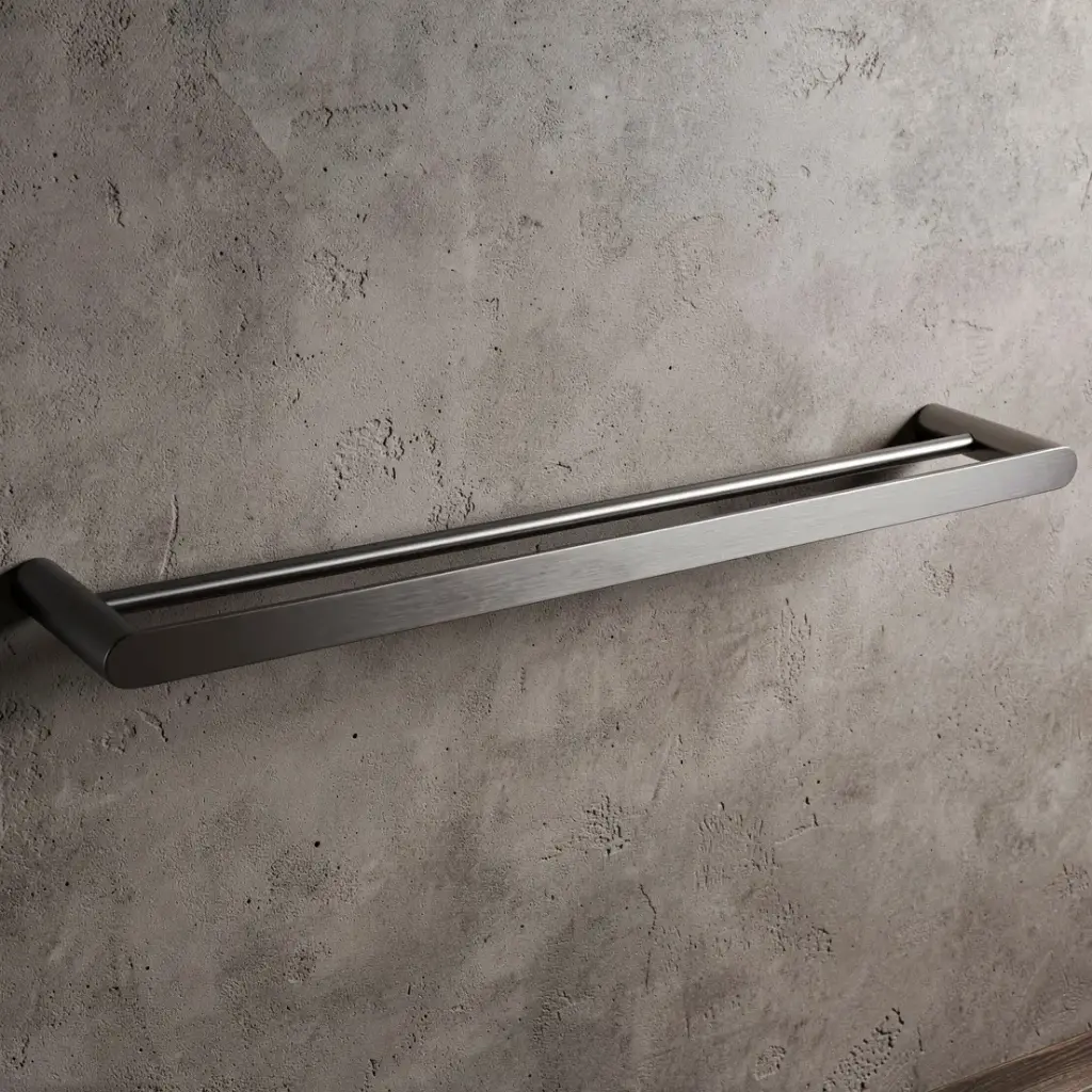 [40040] Rushy Gun Metal Grey Double Towel Rail 800mm