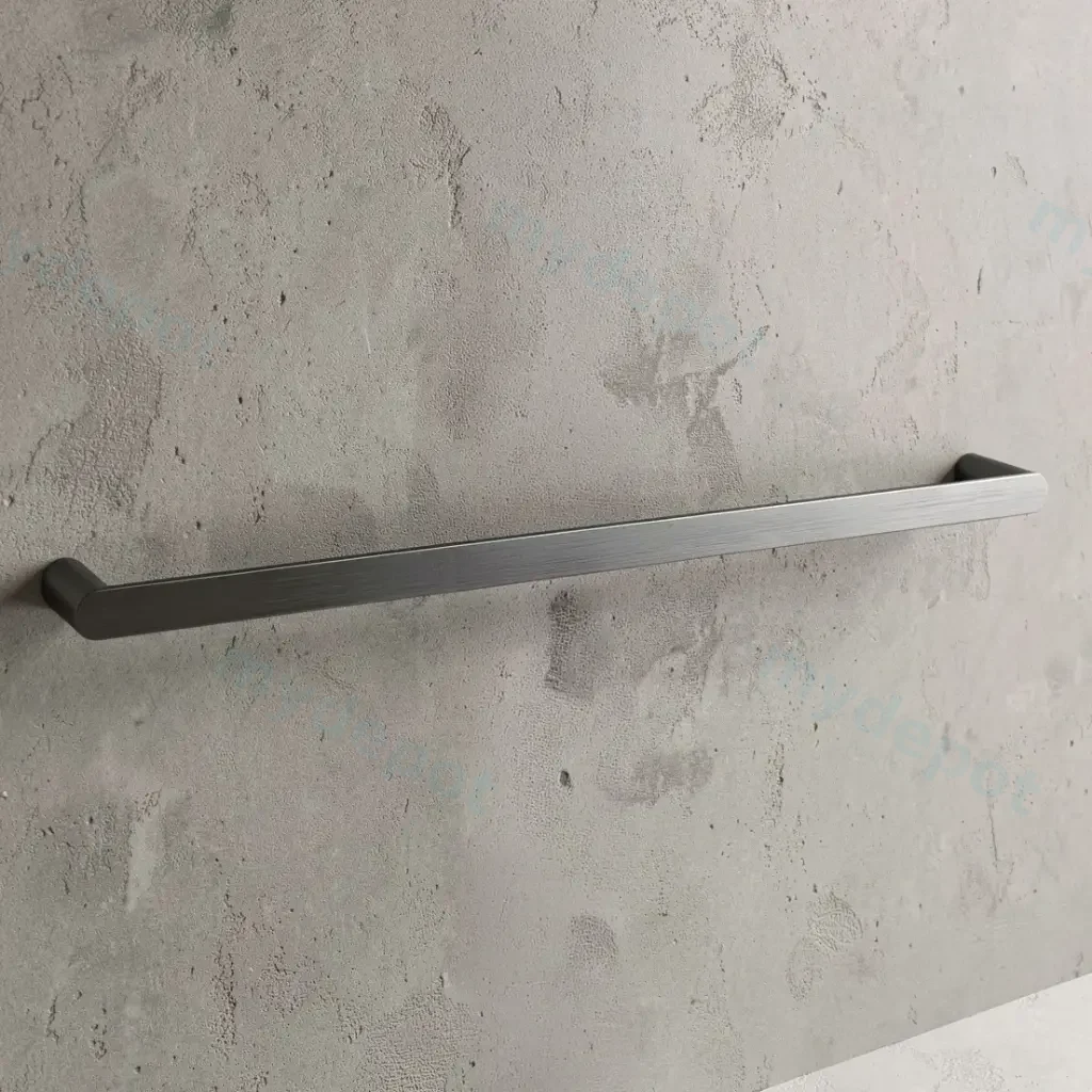 Rushy Gun Metal Grey Single Towel Rail 600mm