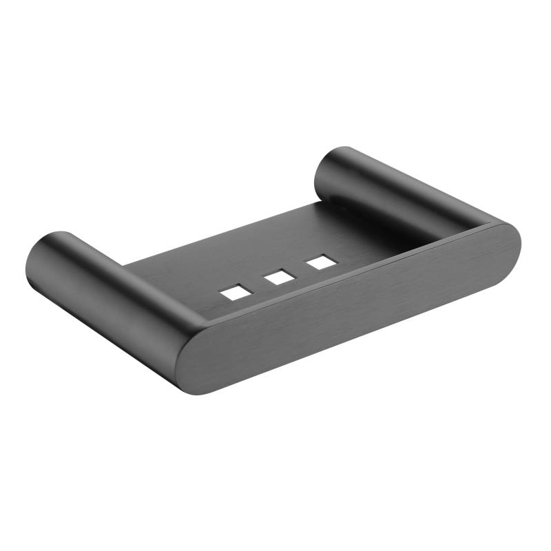 [40048] Rushy Gun Metal Grey Soap Dish Holder