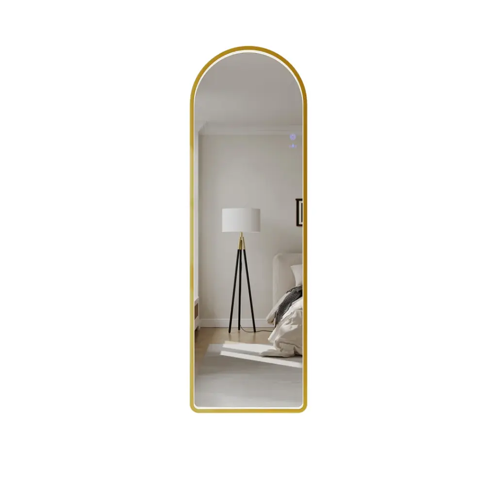 Saga Series 500x1600mm Brushed Gold Arch LED Mirror
