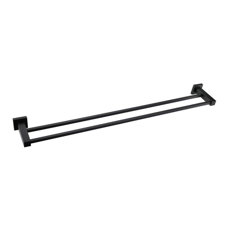 [40153] Sera Black Double Towel Rail 600mm
