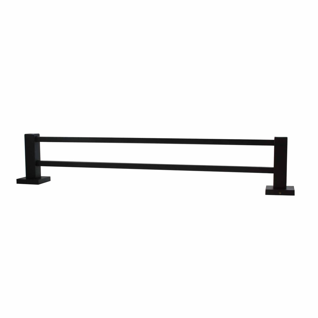 Sera Black Double Towel Rail 800mm