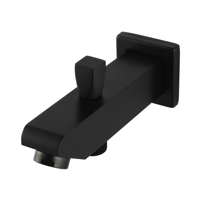 [40147] Sera Matte Black Bathtub/Basin Wall Spout with Diverter