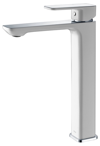 Seto High Rise Basin Mixer (Chrome & White)