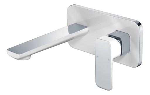 Seto Wall Basin Mixer(Chrome & White)