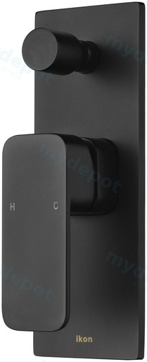 [43174] Seto Wall Mixer with Diverter(Matt Black)