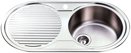 [43155] Cora Single Bowl Single Drainer Sink Abovemount One Tap Hole Right Hand Bowl 915 x 485mm(304 Stainless Steel)