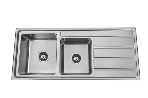 Seto 1 & 3/4 Bowl Single Drainer Sink 1160x500x215mm Left Hand Bowl(304 Stainless Steel)