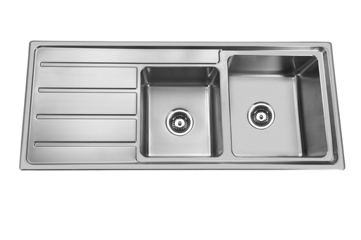 [43043] Seto 1 & 3/4 Bowl Single Drainer Sink 1160x500x215mm Right Hand Bowl(304 Stainless Steel)