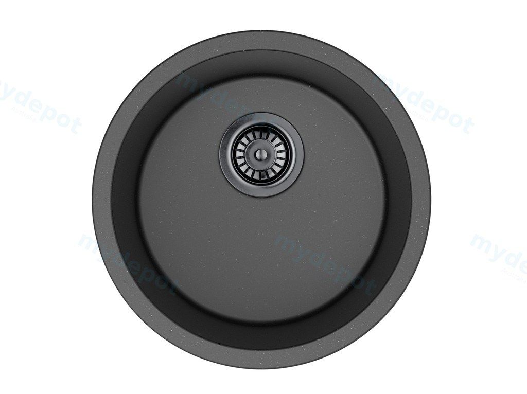 [55992] Size:410mmX220mm Bowl Size:358*220mm Matte Black Laufey Granite Laundry Sink