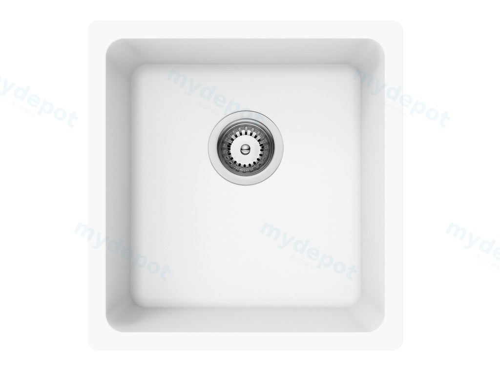 Size:430*450*235mm Bowl:397X380X235mm Artic White Crete Granite Sink Single Bowl