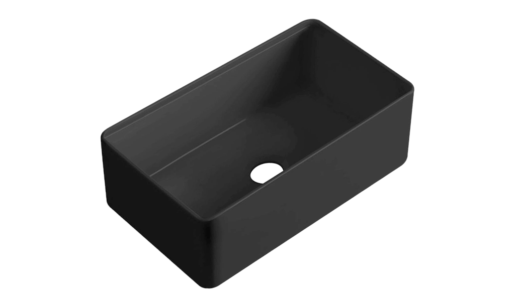 [56029] Size:835*459*254mm Bowl Size:799*423*232mm Matte Black Rocca Fine Fireclay Farm House Buttler Sink Single Bowl