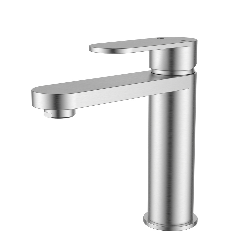 [44868] Sora SS Basin Mixer Brushed Stainless Steel