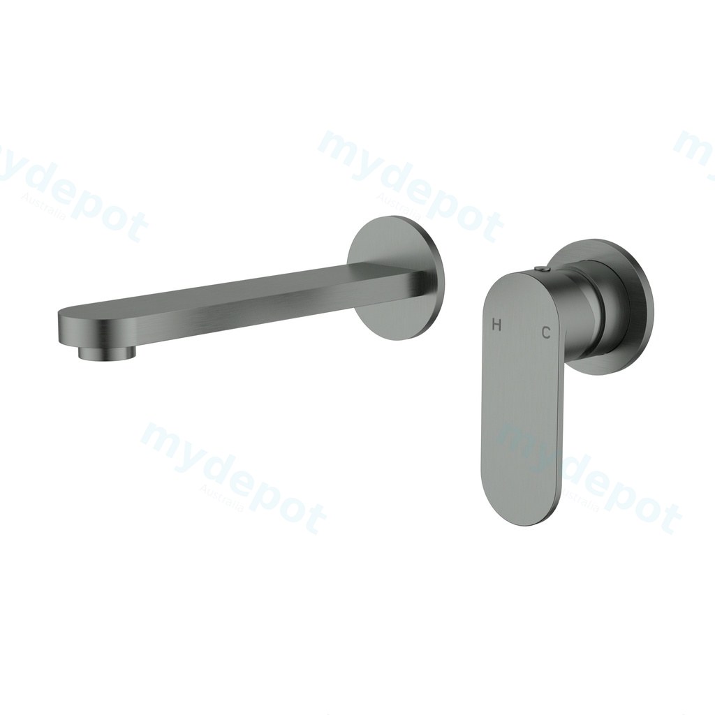 Sora SS Wall Basin Mixer Trim Kits With Separate Back Plate Gun Metal